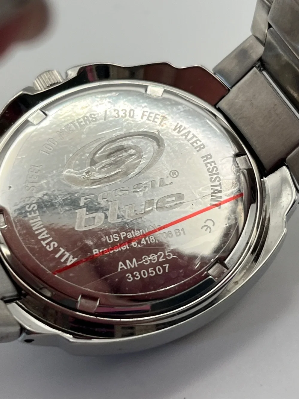 Fossil Silver Stainless Steel Men's Watch with White Dial